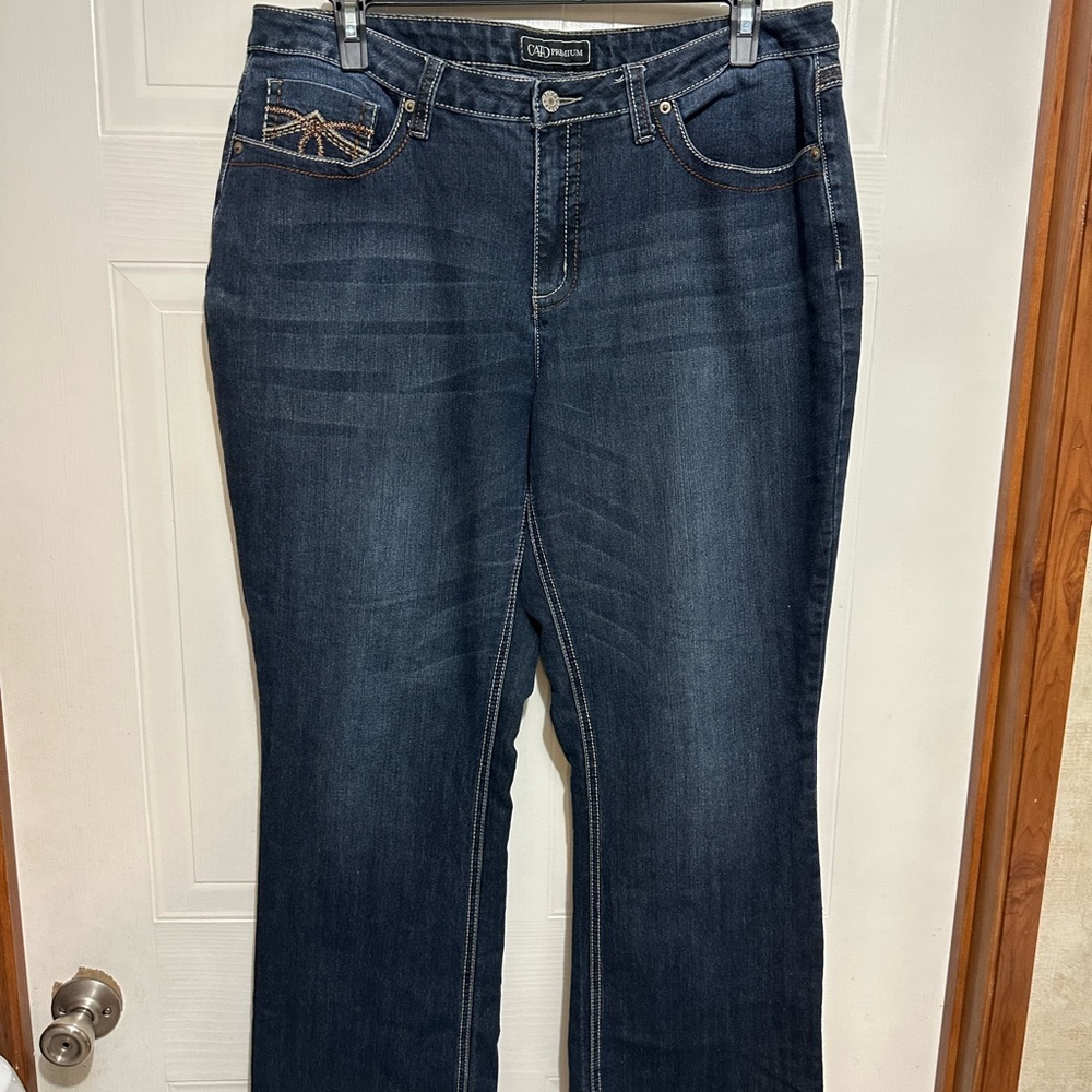 Cato Blue Straight Leg Jeans with Subtle Fading